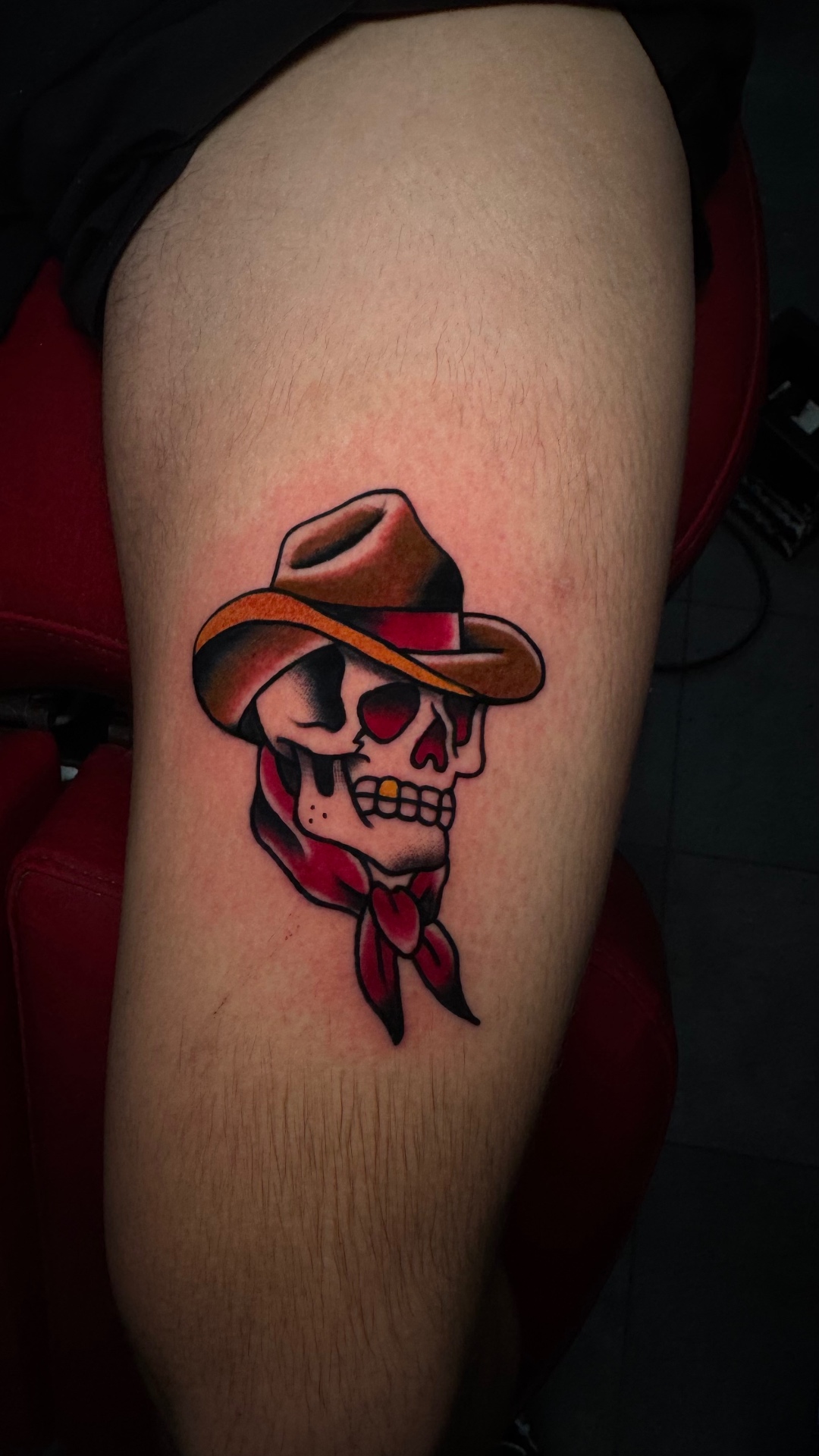 Cowboy skull tattoo